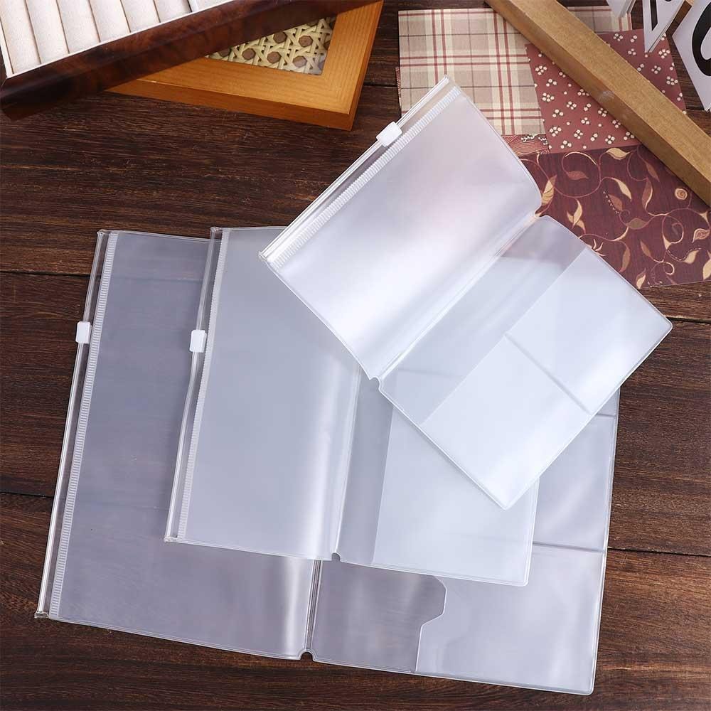 Vintage Leather Journal Notebook - ที่วางสำหรับนักเดินทาง Midori กระเป๋าโน๊ตบุ๊คกระเป๋าเก็บสมุดบันทึกกระเป๋าเก็บบัตรวางแผนสมุดกระเป๋าซิปพีวีซีกระเป๋าซิป