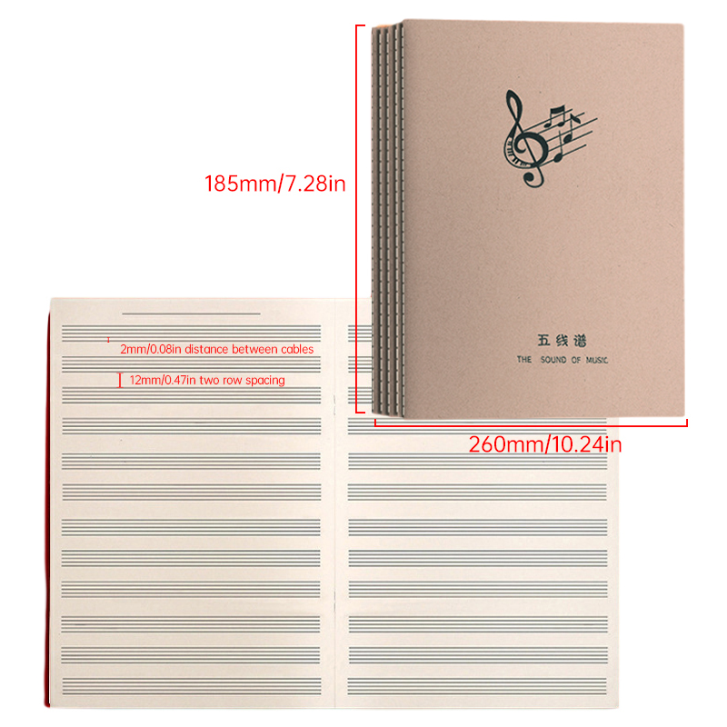 สมุดฝึกดนตรี 18 แผ่น สมุดโน้ตเ - Blank Sheet Music Notebook บทวิจารณ์และราคา
