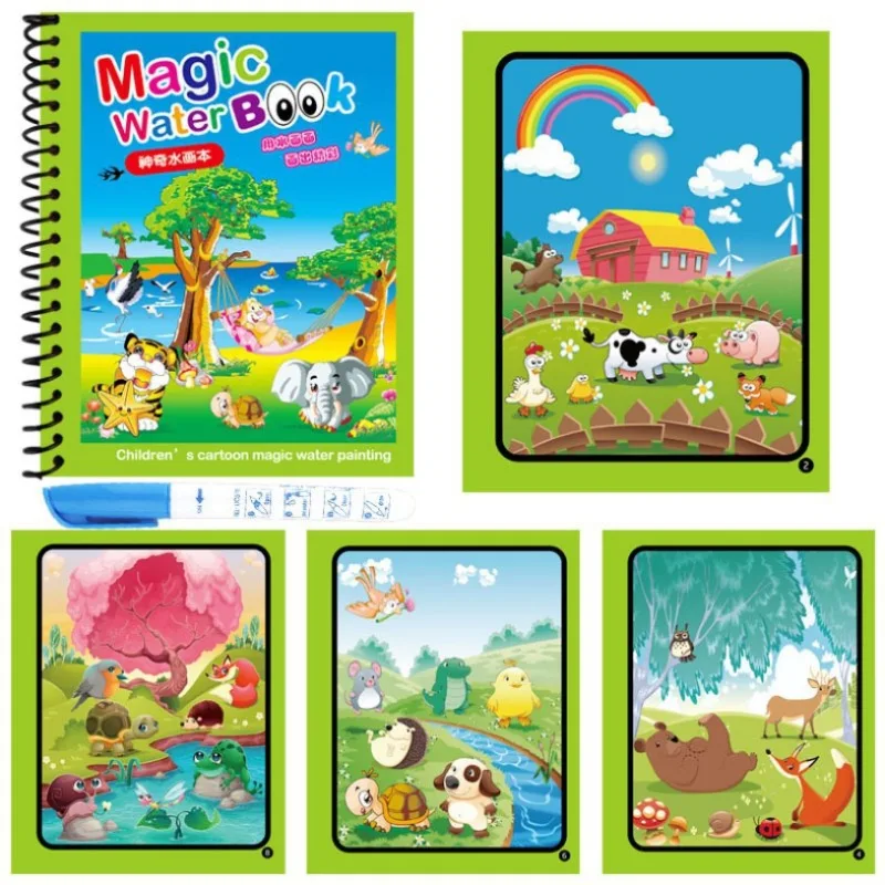 1 PC Reusable Magic Water Book - Reusable Water Magic Coloring Book บทวิจารณ์และราคา